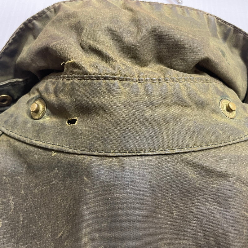 【ジャンク品】【メンズ】 BARBOUR バブアー 80's BEDALE 4FLAP OILED JACKET VINTAGE 80年代 ビデイル 4フラップ オイルドジャケット ヴィンテージ 145-251012-ts-17-tei サイズ：36in カラー：カーキ 万代Net店