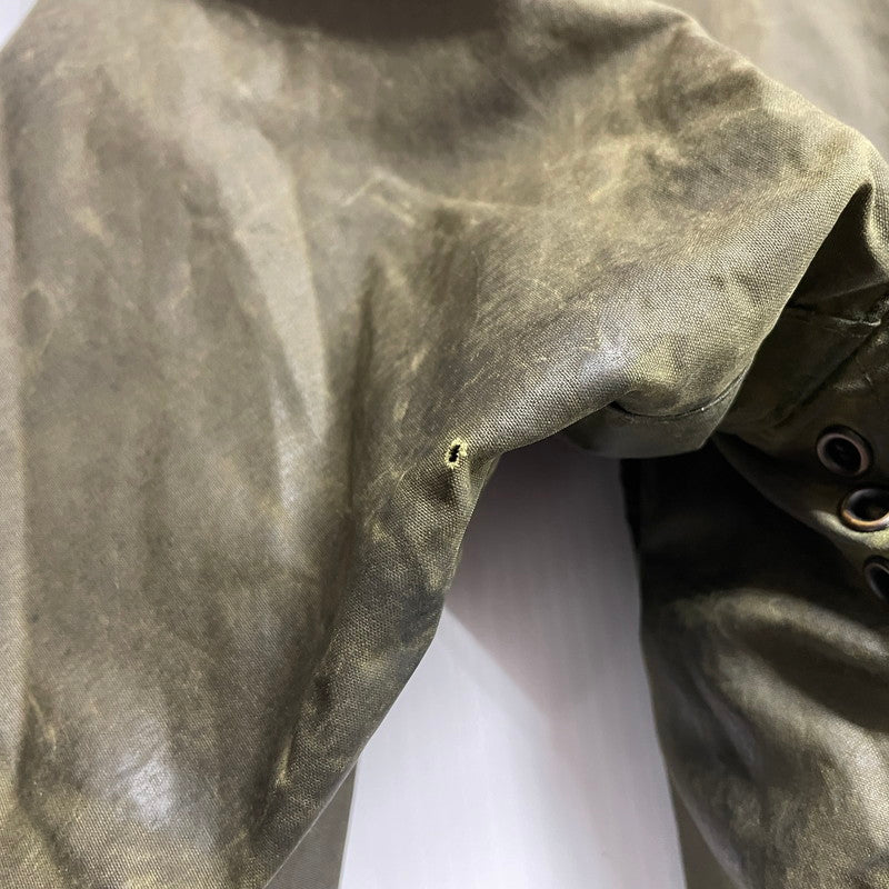 【ジャンク品】【メンズ】 BARBOUR バブアー 80's BEDALE 4FLAP OILED JACKET VINTAGE 80年代 ビデイル 4フラップ オイルドジャケット ヴィンテージ 145-251012-ts-17-tei サイズ：36in カラー：カーキ 万代Net店
