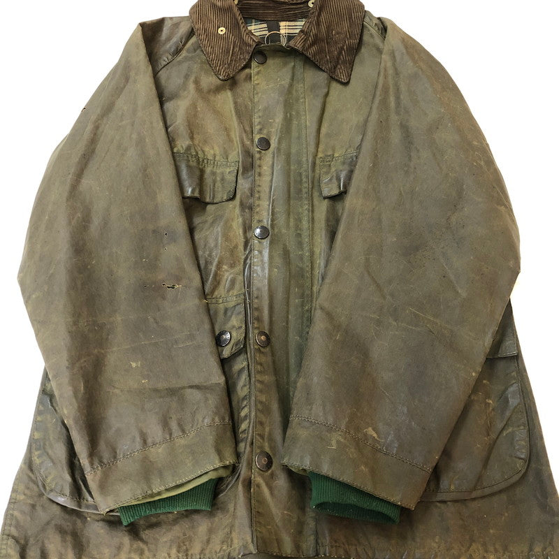 【ジャンク品】【メンズ】 BARBOUR バブアー 80's BEDALE 4FLAP OILED JACKET VINTAGE 80年代 ビデイル 4フラップ オイルドジャケット ヴィンテージ 145-251012-ts-17-tei サイズ：36in カラー：カーキ 万代Net店