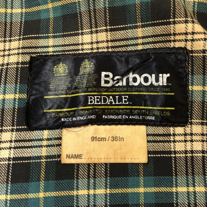 【ジャンク品】【メンズ】 BARBOUR バブアー 80's BEDALE 4FLAP OILED JACKET VINTAGE 80年代 ビデイル 4フラップ オイルドジャケット ヴィンテージ 145-251012-ts-17-tei サイズ：36in カラー：カーキ 万代Net店