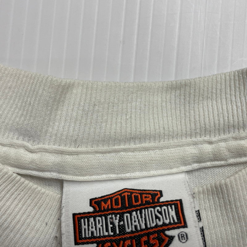 【中古品】【メンズ】 HARLEY DAVIDSON ハーレーダビッドソン 00's TRIBAL L/S POCKET TEE 2000年代 とライバル ロングスリーブ　ポケット　Tシャツ　トップス　長袖 145-251012-ts-19-fuz サイズ：サイズ不明 カラー：ホワイト 万代Net店