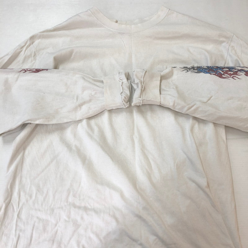 【中古品】【メンズ】 HARLEY DAVIDSON ハーレーダビッドソン 00's TRIBAL L/S POCKET TEE 2000年代 とライバル ロングスリーブ　ポケット　Tシャツ　トップス　長袖 145-251012-ts-19-fuz サイズ：サイズ不明 カラー：ホワイト 万代Net店