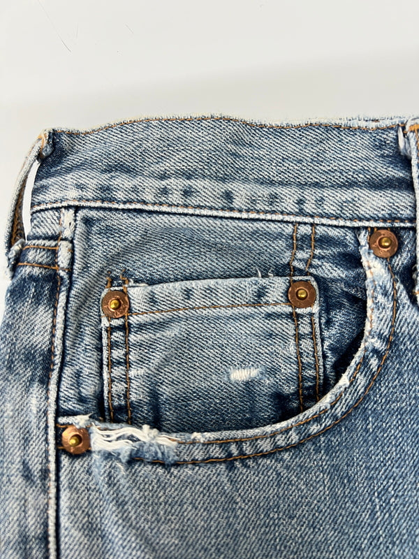 【現状渡し品】【メンズ】 LEVI'S リーバイス 90's DENIM PANTS 502-XX 90年代 デニムパンツ ボトムス ジーンズ 日本製復刻 ボタン裏刻印 J22 156-260830-kk-01-hon サイズ：32 カラー：ライトインディゴ 万代Net店