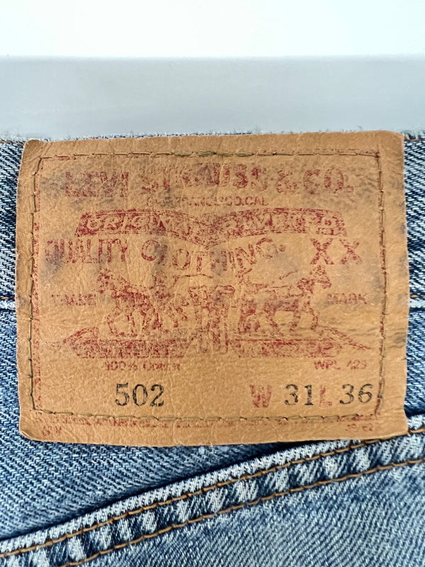 【現状渡し品】【メンズ】 LEVI'S リーバイス 90's DENIM PANTS 502-XX 90年代 デニムパンツ ボトムス ジーンズ 日本製復刻 ボタン裏刻印 J22 156-260830-kk-01-hon サイズ：32 カラー：ライトインディゴ 万代Net店