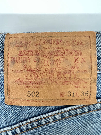 【現状渡し品】【メンズ】 LEVI'S リーバイス 90's DENIM PANTS 502-XX 90年代 デニムパンツ ボトムス ジーンズ 日本製復刻 ボタン裏刻印 J22 156-260830-kk-01-hon サイズ：32 カラー：ライトインディゴ 万代Net店