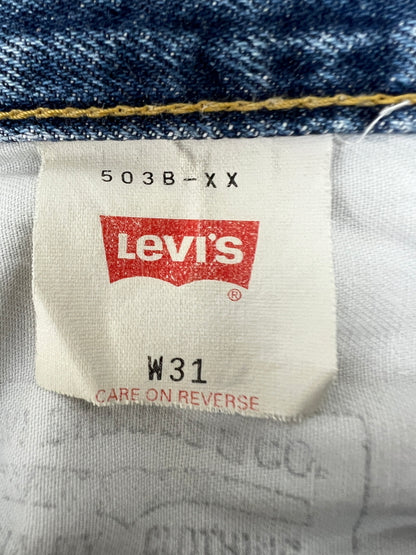 【現状渡し品】【メンズ】 LEVI'S リーバイス 90's DENIM PANTS 503B-XX 90年代 デニムパンツ ボトムス ジーンズ 日本製復刻 ボタン裏刻印 J22 156-260830-kk-02-hon サイズ：31 カラー：ライトインディゴ 万代Net店