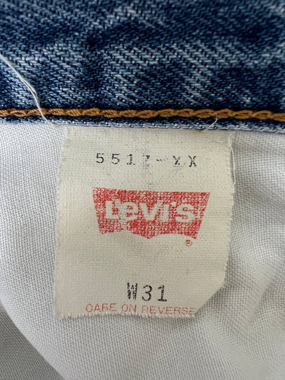 【現状渡し品】【メンズ】 LEVI'S リーバイス 90's DENIM PANTS 551Z-XX 90年代 デニムパンツ ボトムス ジーンズ 日本製復刻 ボタン裏刻印 J22 156-260830-kk-03-hon サイズ：31 カラー：ライトインディゴ 万代Net店