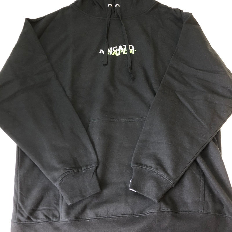 【中古美品】【メンズ】 SAPEur サプール× ANTI SOCIAL SOCIAL CLUB アンチ ソーシャル ソーシャル クラブ 別注 コラボ L/S LOGO PULLOVER HOODIE A0022-306 ロゴ プルオーバーフーディー トップス 142-251013-ks-07-fuz サイズ：XL カラー：ブラック 万代Net店