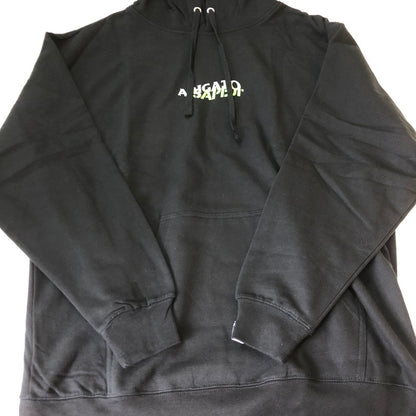 【中古美品】【メンズ】 SAPEur サプール× ANTI SOCIAL SOCIAL CLUB アンチ ソーシャル ソーシャル クラブ 別注 コラボ L/S LOGO PULLOVER HOODIE A0022-306 ロゴ プルオーバーフーディー トップス 142-251013-ks-07-fuz サイズ：XL カラー：ブラック 万代Net店
