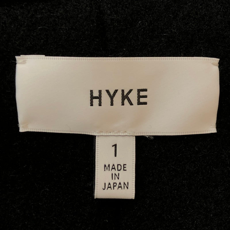 【中古品】【レディース】 HYKE ハイク WOOL DUFFLE COAT 172-17031 022 ウール ダッフルコート アウター 170-251013-ks-24-tei サイズ：1 カラー：ブラック 万代Net店