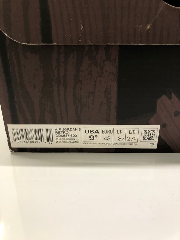 【中古品】【メンズ】 NIKE ナイキ DD0587-600 AIR JORDAN 5 RETRO エアジョーダン 5 レトロ 靴 シューズ スニーカー 160-260924-AS-40-hon サイズ：27.5cm US9.5 カラー：VARSITY RED/BLACK-WHITE 万代Net店