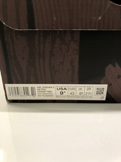 【中古品】【メンズ】 NIKE ナイキ DD0587-600 AIR JORDAN 5 RETRO エアジョーダン 5 レトロ 靴 シューズ スニーカー 160-260924-AS-40-hon サイズ：27.5cm US9.5 カラー：VARSITY RED/BLACK-WHITE 万代Net店