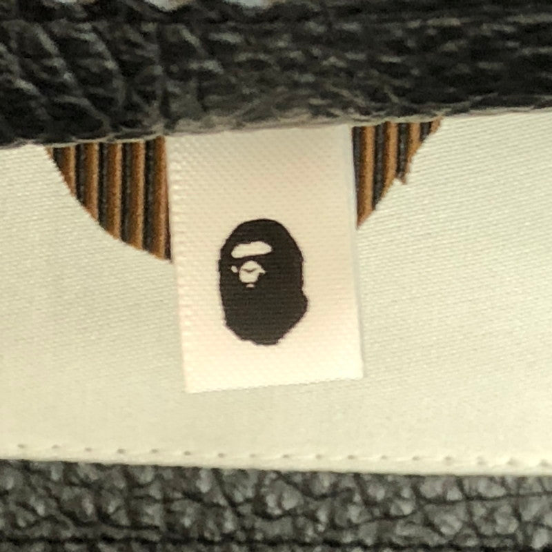 【中古品】【メンズ】 A BATHING APE アベイシングエイプ LEATHER VARSITY JACKET 001HJK301002M レザー バーシティ ジャケット ライトアウター 142-251013-ks-10-tei サイズ：XL カラー：ブラック 万代Net店