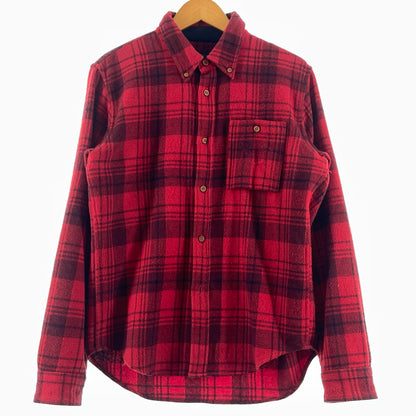 【中古品】【メンズ】 PERMANENT UNION パーマネント ユニオン CHECK FLANNEL SHIRT チェック フランネル シャツ 長袖 トップス 144-260813-sa-11-tei サイズ：S カラー：レッド 万代Net店