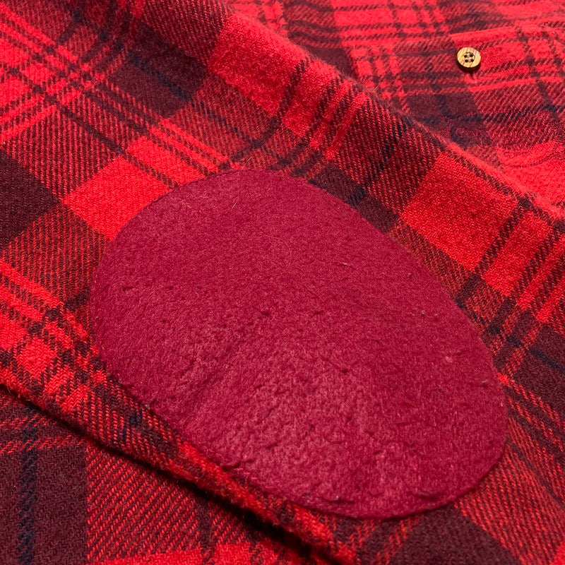 【中古品】【メンズ】 PERMANENT UNION パーマネント ユニオン CHECK FLANNEL SHIRT チェック フランネル シャツ 長袖 トップス 144-260813-sa-11-tei サイズ：S カラー：レッド 万代Net店