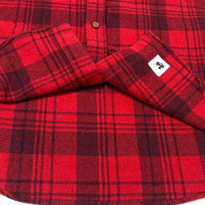 【中古品】【メンズ】 PERMANENT UNION パーマネント ユニオン CHECK FLANNEL SHIRT チェック フランネル シャツ 長袖 トップス 144-260813-sa-11-tei サイズ：S カラー：レッド 万代Net店