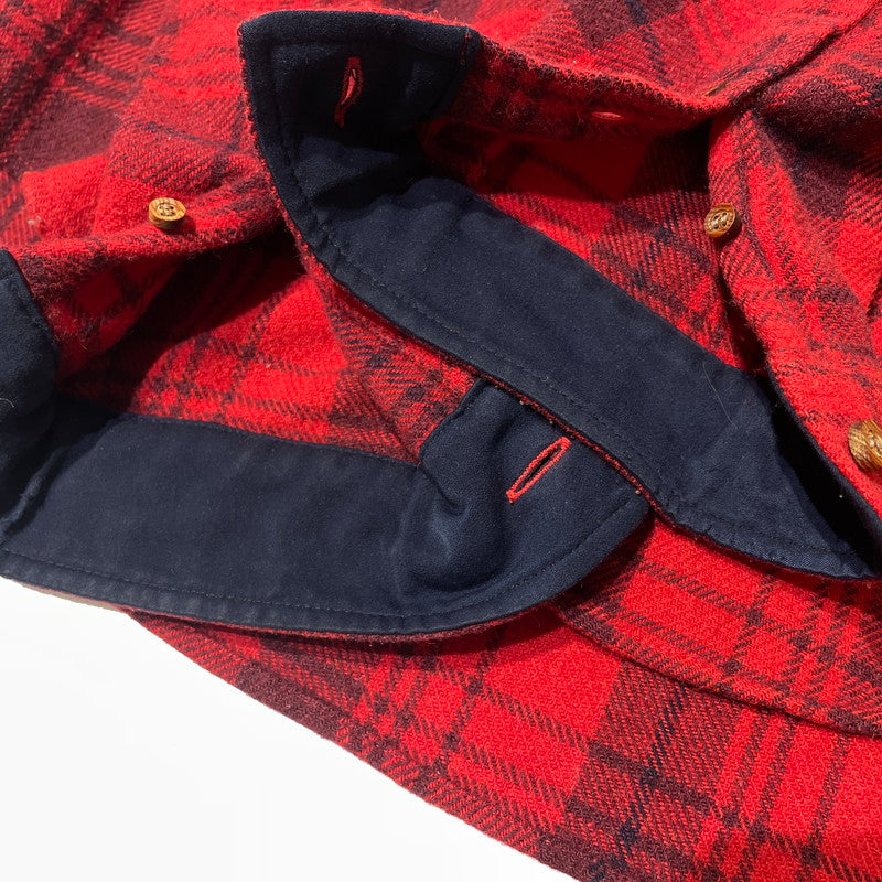 【中古品】【メンズ】 PERMANENT UNION パーマネント ユニオン CHECK FLANNEL SHIRT チェック フランネル シャツ 長袖 トップス 144-260813-sa-11-tei サイズ：S カラー：レッド 万代Net店