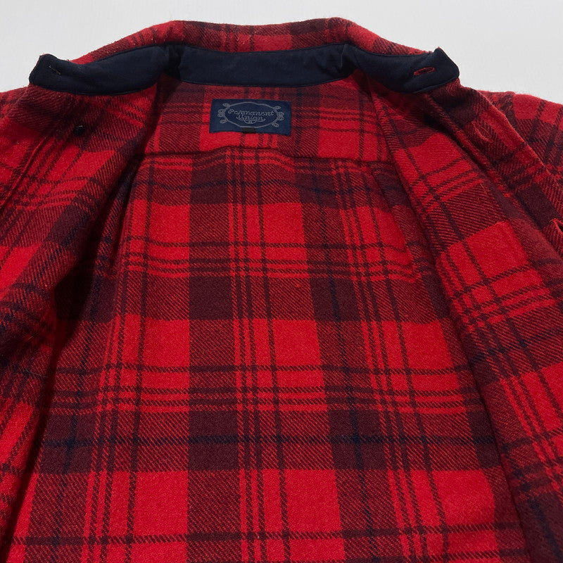 【中古品】【メンズ】 PERMANENT UNION パーマネント ユニオン CHECK FLANNEL SHIRT チェック フランネル シャツ 長袖 トップス 144-260813-sa-11-tei サイズ：S カラー：レッド 万代Net店