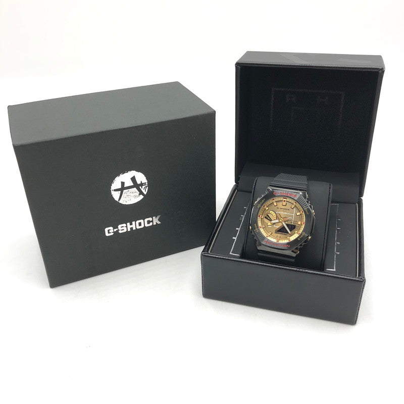 【中古品】【メンズ】 CASIO カシオ × RUI HACHIMURA 八村 塁 別注 コラボ G-SHOCK 2100Series GBM-2100RH-1AJR TOUGHSOLAR ジーショック タフソーラー 腕時計 196-251015-ks-14-tei カラー：ブラック 万代Net店