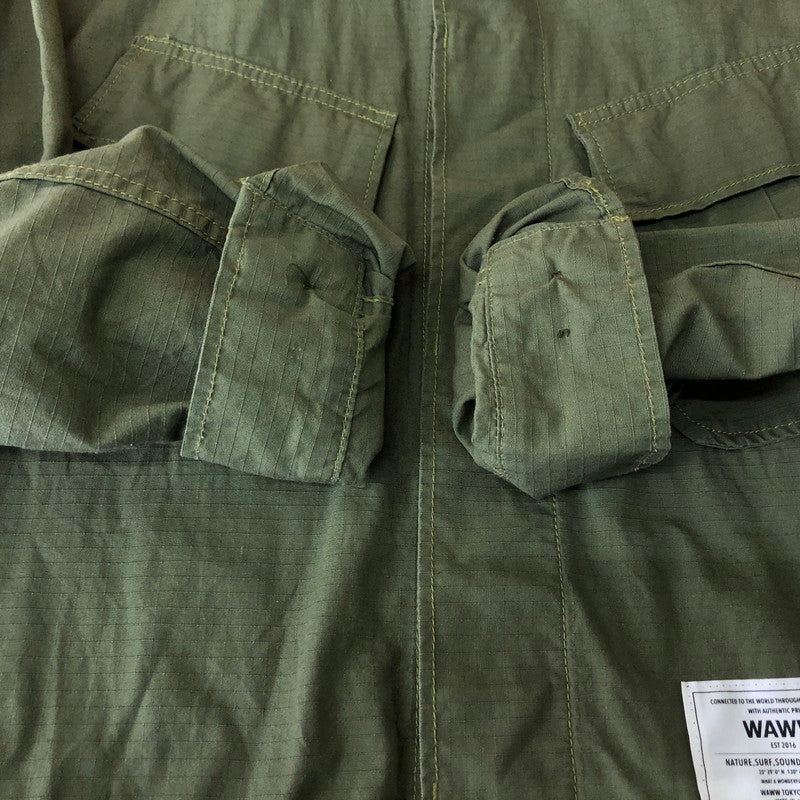 【中古品】【メンズ】 WAWW ワウ AJ MILITARY JACKET アメイジングジロー ミリタリージャケット ライトアウター 140-251120-yy-02-tei サイズ：L カラー：カーキ 万代Net店