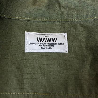 【中古品】【メンズ】 WAWW ワウ AJ MILITARY JACKET アメイジングジロー ミリタリージャケット ライトアウター 140-251120-yy-02-tei サイズ：L カラー：カーキ 万代Net店