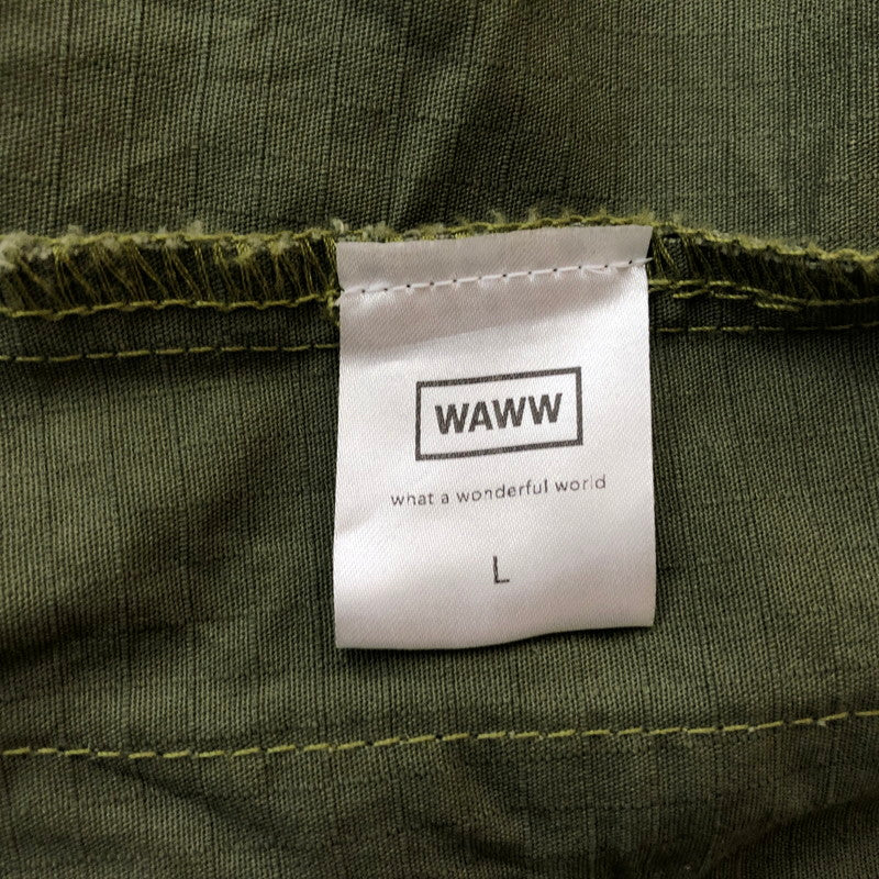 【中古品】【メンズ】 WAWW ワウ AJ MILITARY JACKET アメイジングジロー ミリタリージャケット ライトアウター 140-251120-yy-02-tei サイズ：L カラー：カーキ 万代Net店