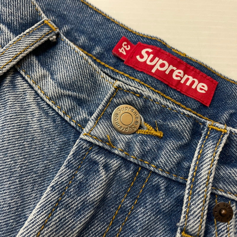 【中古品】【メンズ】 Supreme シュプリーム 25SS BAGGY DENIM SHORT PANT バギー デニム ショートパンツ ボトムス ハーフパンツ ジーンズ 149-251225-ko-12-tei サイズ：34 カラー：インディゴ 万代Net店