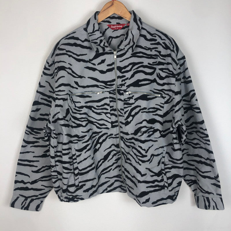 【中古品】【メンズ】 Supreme シュプリーム 25SS MOLESKIN WORK JACKET モールスキン ワークジャケット ライトアウター 149-260128-ks-05-tei サイズ：L カラー：グレー/ブラック 万代Net店