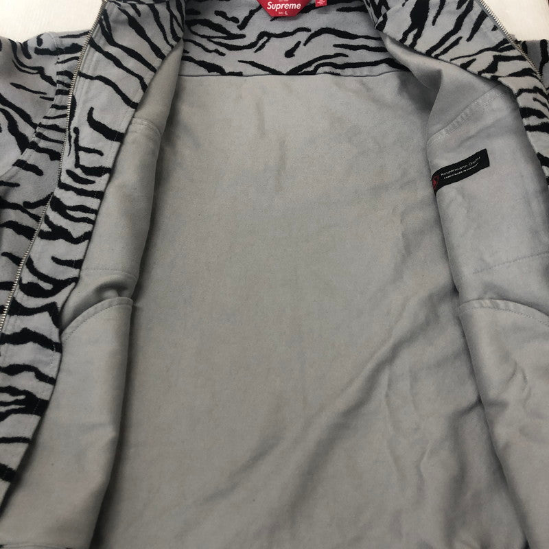 【中古品】【メンズ】 Supreme シュプリーム 25SS MOLESKIN WORK JACKET モールスキン ワークジャケット ライトアウター 149-260128-ks-05-tei サイズ：L カラー：グレー/ブラック 万代Net店