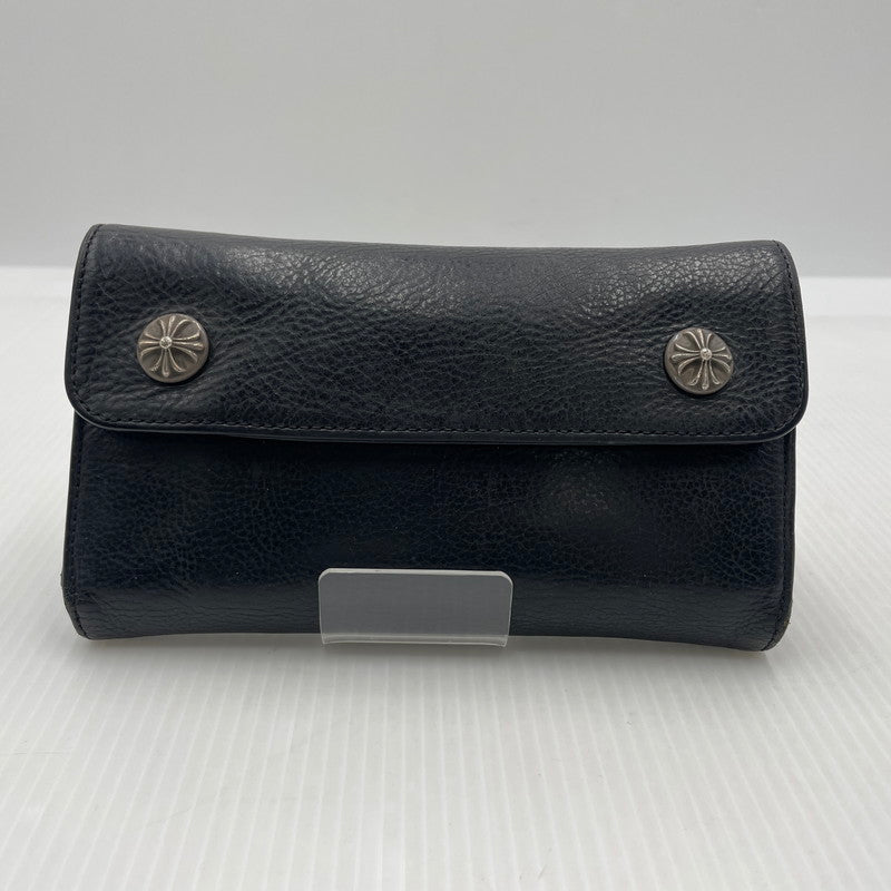 【中古品】【メンズ】 CHROME HEARTS クロムハーツ WAVE CROSS BALL ウェーブ クロス ボール 財布 190-261027-yo-36-teih カラー：ブラック 万代Net店