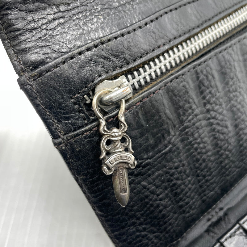 【中古品】【メンズ】 CHROME HEARTS クロムハーツ WAVE CROSS BALL ウェーブ クロス ボール 財布 190-261027-yo-36-teih カラー：ブラック 万代Net店
