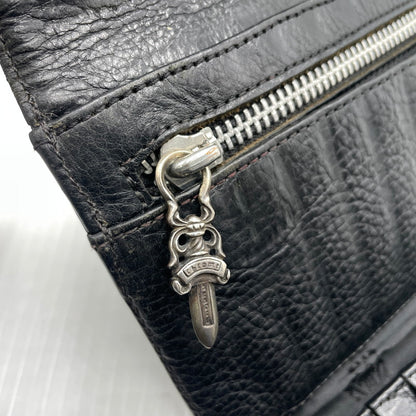 【中古品】【メンズ】 CHROME HEARTS クロムハーツ WAVE CROSS BALL ウェーブ クロス ボール 財布 190-261027-yo-36-teih カラー：ブラック 万代Net店