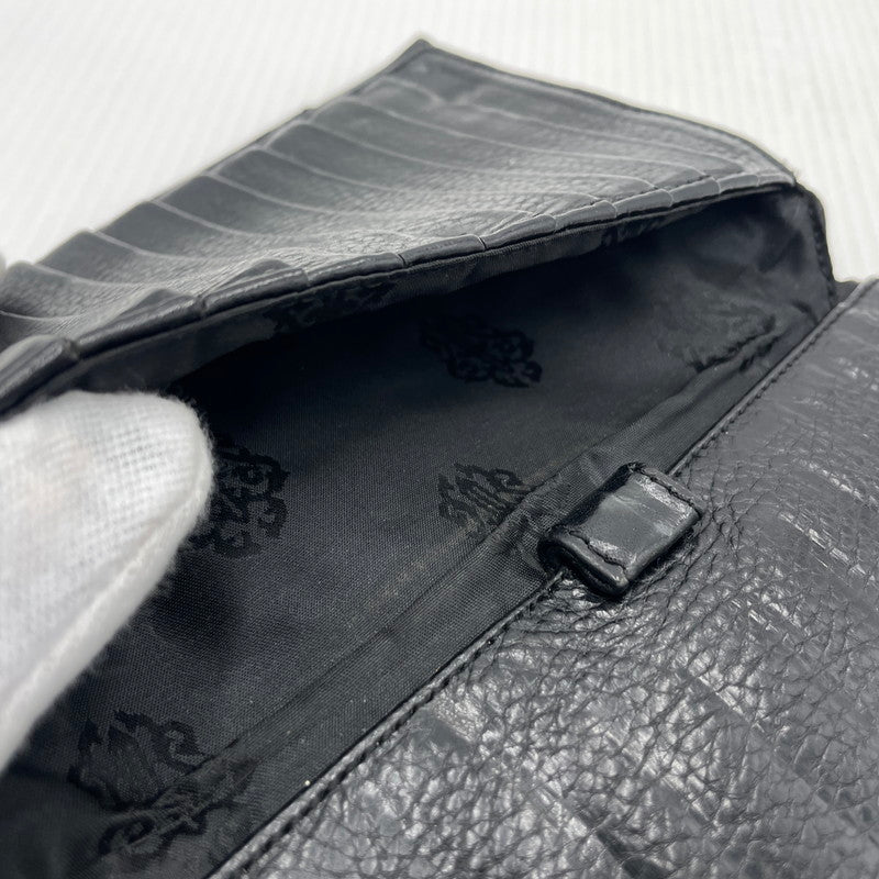 【中古品】【メンズ】 CHROME HEARTS クロムハーツ WAVE CROSS BALL ウェーブ クロス ボール 財布 190-261027-yo-36-teih カラー：ブラック 万代Net店