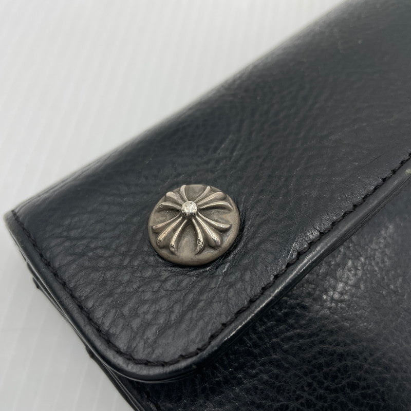 【中古品】【メンズ】 CHROME HEARTS クロムハーツ WAVE CROSS BALL ウェーブ クロス ボール 財布 190-261027-yo-36-teih カラー：ブラック 万代Net店