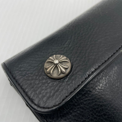 【中古品】【メンズ】 CHROME HEARTS クロムハーツ WAVE CROSS BALL ウェーブ クロス ボール 財布 190-261027-yo-36-teih カラー：ブラック 万代Net店