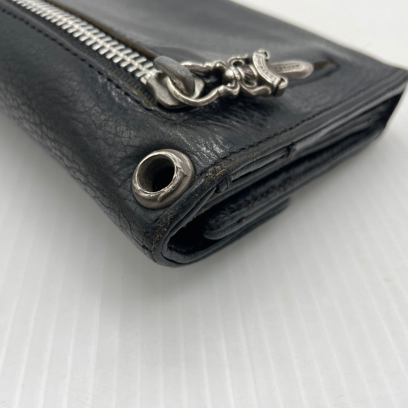 【中古品】【メンズ】 CHROME HEARTS クロムハーツ WAVE CROSS BALL ウェーブ クロス ボール 財布 190-261027-yo-36-teih カラー：ブラック 万代Net店