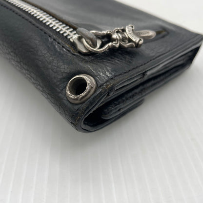 【中古品】【メンズ】 CHROME HEARTS クロムハーツ WAVE CROSS BALL ウェーブ クロス ボール 財布 190-261027-yo-36-teih カラー：ブラック 万代Net店
