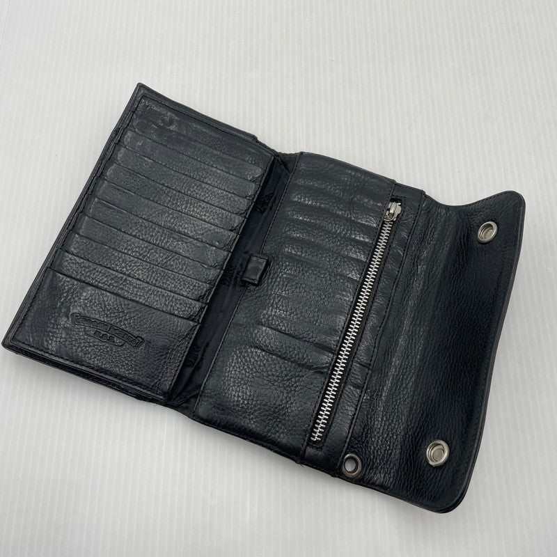 【中古品】【メンズ】 CHROME HEARTS クロムハーツ WAVE CROSS BALL ウェーブ クロス ボール 財布 190-261027-yo-36-teih カラー：ブラック 万代Net店
