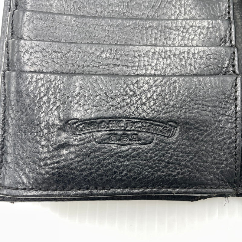 【中古品】【メンズ】 CHROME HEARTS クロムハーツ WAVE CROSS BALL ウェーブ クロス ボール 財布 190-261027-yo-36-teih カラー：ブラック 万代Net店