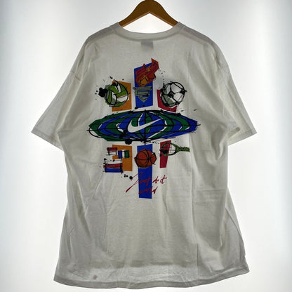 【中古品】【メンズ】 NIKE ナイキ 90's JUST DO IT WORLD TEE 90年代 ジャスト ドゥ イット ワールド Tシャツ 半袖 トップス 148-260720-sa-03-tei サイズ：XL カラー：ホワイト 万代Net店