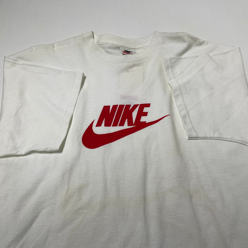 【現状渡し品】【メンズ】 NIKE ナイキ 90's SWOOSH LOGO S/S TEE 90年代 スウッシュ ロゴ ショートスリーブ Tシャツ 半袖 トップス 148-260801-sa-05-tei サイズ：L カラー：ホワイト 万代Net店