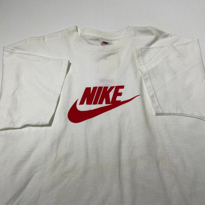 【現状渡し品】【メンズ】 NIKE ナイキ 90's SWOOSH LOGO S/S TEE 90年代 スウッシュ ロゴ ショートスリーブ Tシャツ 半袖 トップス 148-260801-sa-05-tei サイズ：L カラー：ホワイト 万代Net店