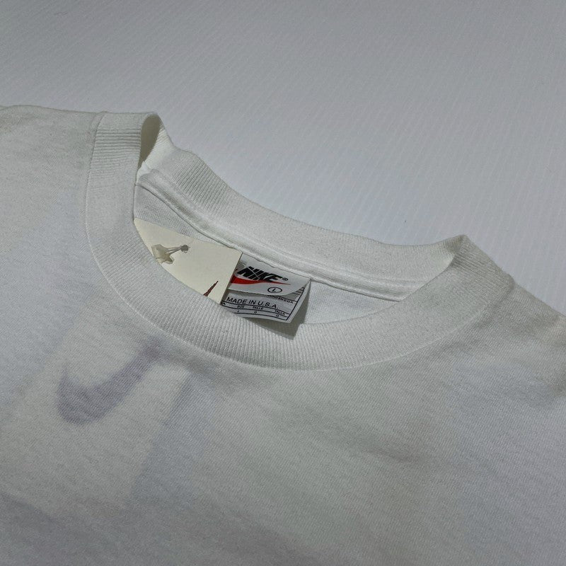 【現状渡し品】【メンズ】 NIKE ナイキ 90's SWOOSH LOGO S/S TEE 90年代 スウッシュ ロゴ ショートスリーブ Tシャツ 半袖 トップス 148-260801-sa-05-tei サイズ：L カラー：ホワイト 万代Net店