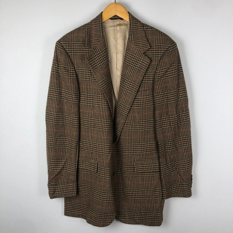 【中古品】【メンズ】 Polo by Ralph Lauren ポロバイラルフローレン 90's CHECK TAILORED JACKET 90年代 チェック テーラードジャケット ライトアウター 145-251022-yo-13-tei サイズ：表記無し カラー：ブラウン 万代Net店