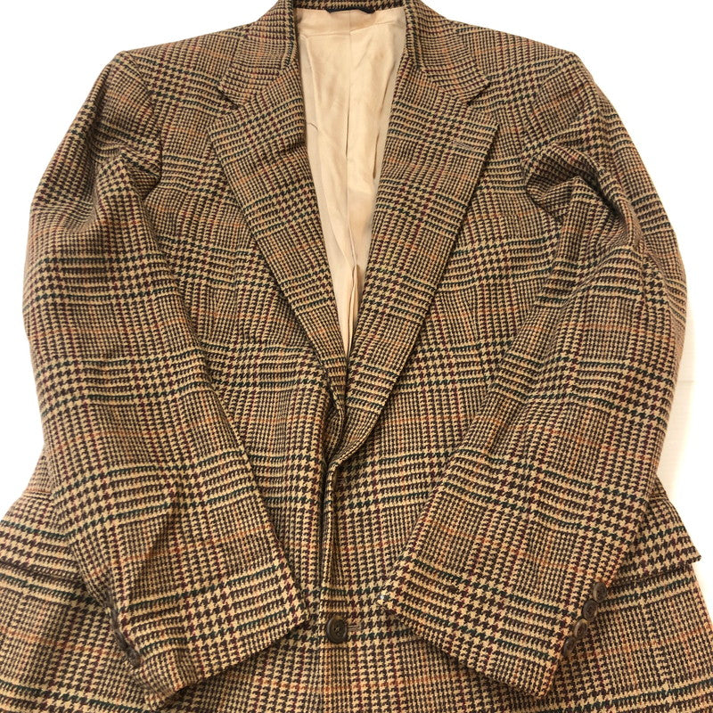【中古品】【メンズ】 Polo by Ralph Lauren ポロバイラルフローレン 90's CHECK TAILORED JACKET 90年代 チェック テーラードジャケット ライトアウター 145-251022-yo-13-tei サイズ：表記無し カラー：ブラウン 万代Net店