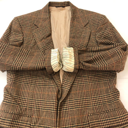 【中古品】【メンズ】 Polo by Ralph Lauren ポロバイラルフローレン 90's CHECK TAILORED JACKET 90年代 チェック テーラードジャケット ライトアウター 145-251022-yo-13-tei サイズ：表記無し カラー：ブラウン 万代Net店