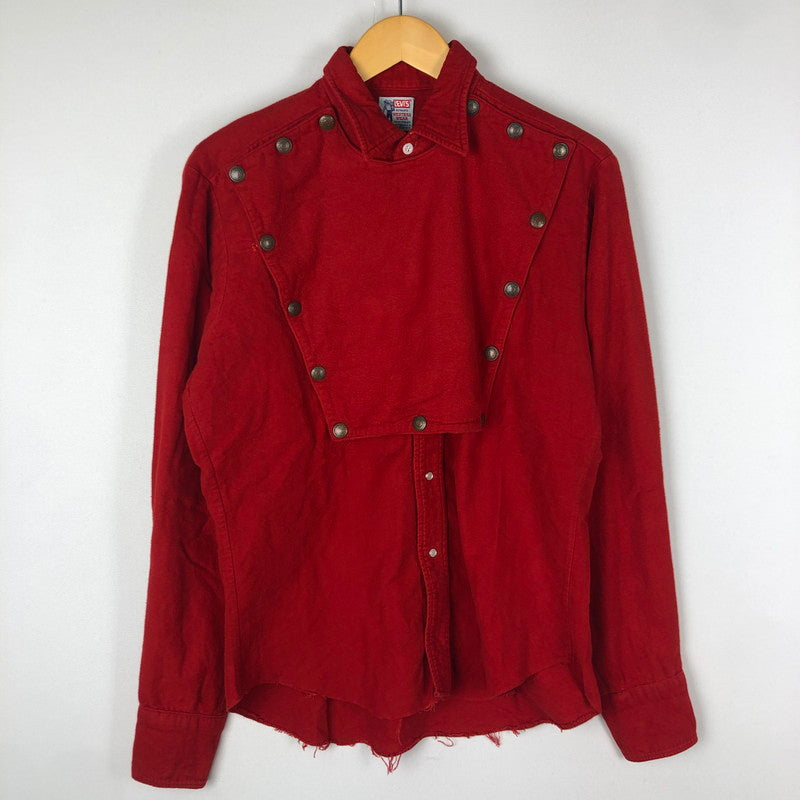 【現状渡し品】【メンズ】 Levi's リーバイス 50~60's SNAPBUTTON WESTERN SHIRT VINTAGE 50～60年代 スナップボタン ウエスタンシャツ 長袖 トップス ヴィンテージ 145-251022-yo-09-tei サイズ：不明 カラー：レッド 万代Net店