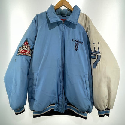 【現状渡し品】【メンズ】 DADA SUPREME 00'S ダダシュプリーム ロゴ刺繍 ダウンジャケット ヴィンテージ 145-260818-nm-95-tei サイズ：XL カラー：ブルー×ホワイト 万代Net店