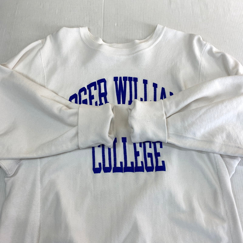 【中古品】【メンズ】 Champion チャンピオン 80's REVERSE WEAVE ROGER WILLIAMS SWEAT VINTAGE 80年代 リバースウィーブ ロジャーウィリアムズ スウェット 長袖 トップス トレーナー トリコタグ ヴィンテージ 145-251020-yy-08-tei サイズ：M カラー：ホワイト 万代Net店
