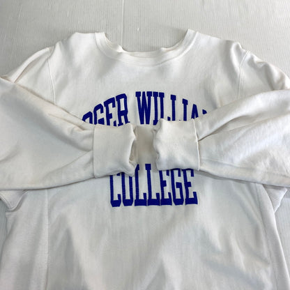 【中古品】【メンズ】 Champion チャンピオン 80's REVERSE WEAVE ROGER WILLIAMS SWEAT VINTAGE 80年代 リバースウィーブ ロジャーウィリアムズ スウェット 長袖 トップス トレーナー トリコタグ ヴィンテージ 145-251020-yy-08-tei サイズ：M カラー：ホワイト 万代Net店